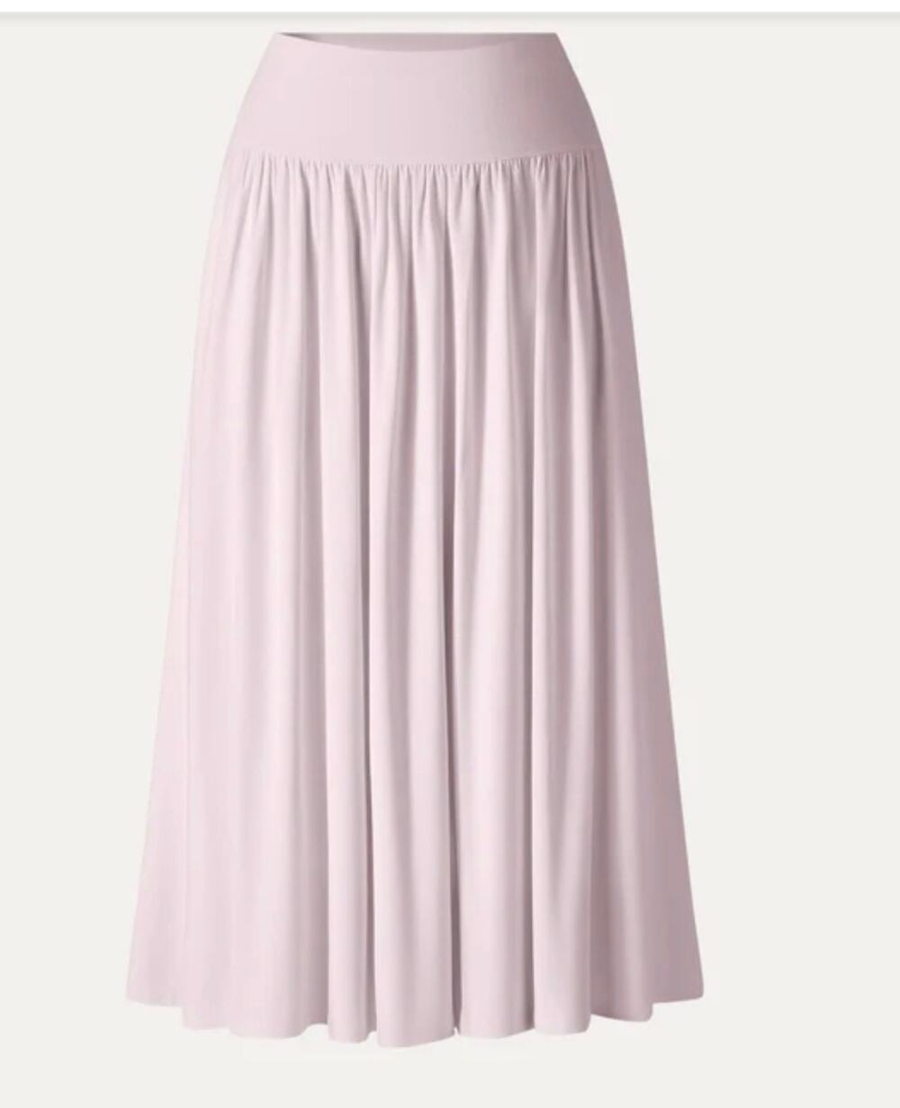 OGL Eco-SkinKiss Mid Rise Gathered Midi Skirt Pockets Primrose Pink XL